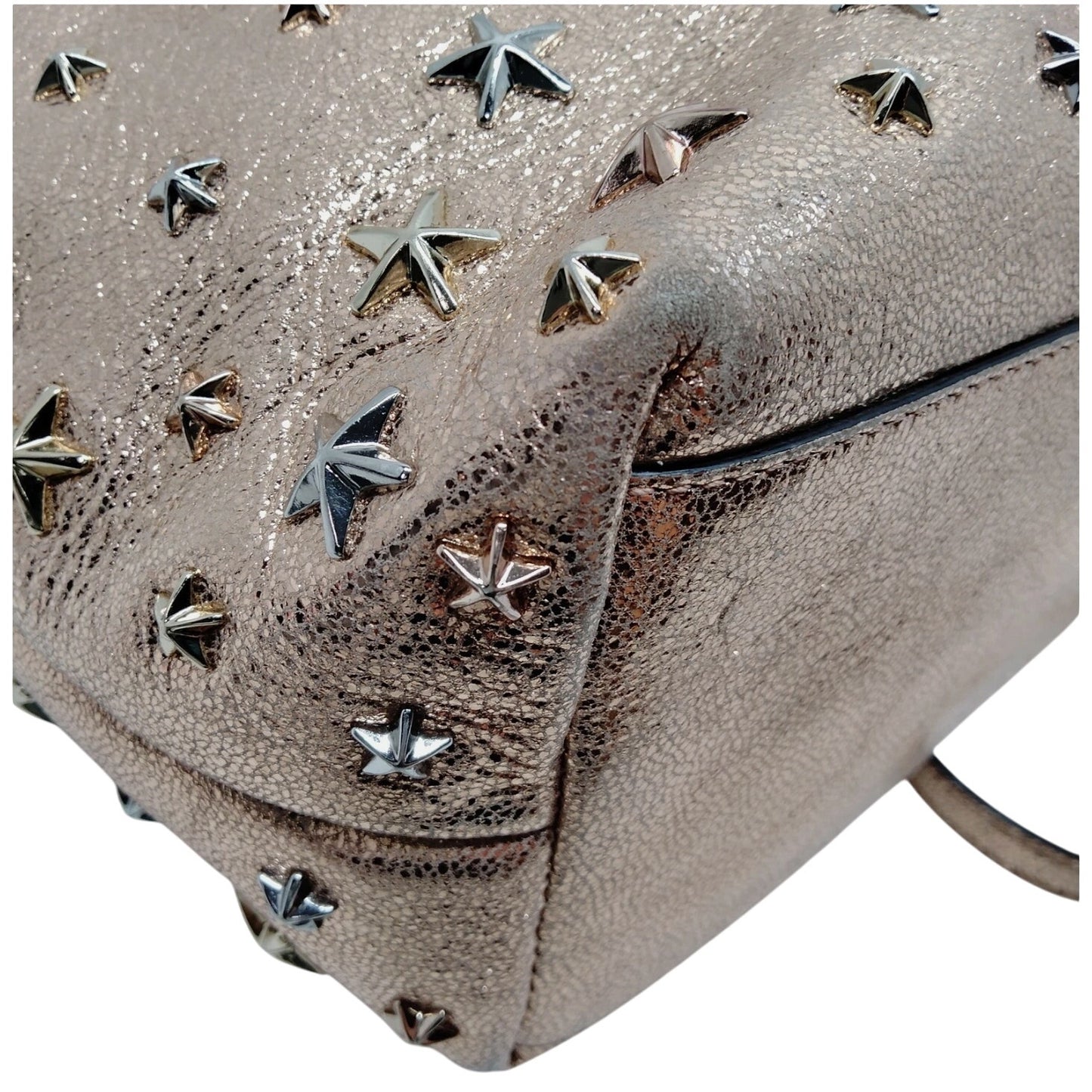 JIMMY CHOO Hand Bag Rose Gold Leather