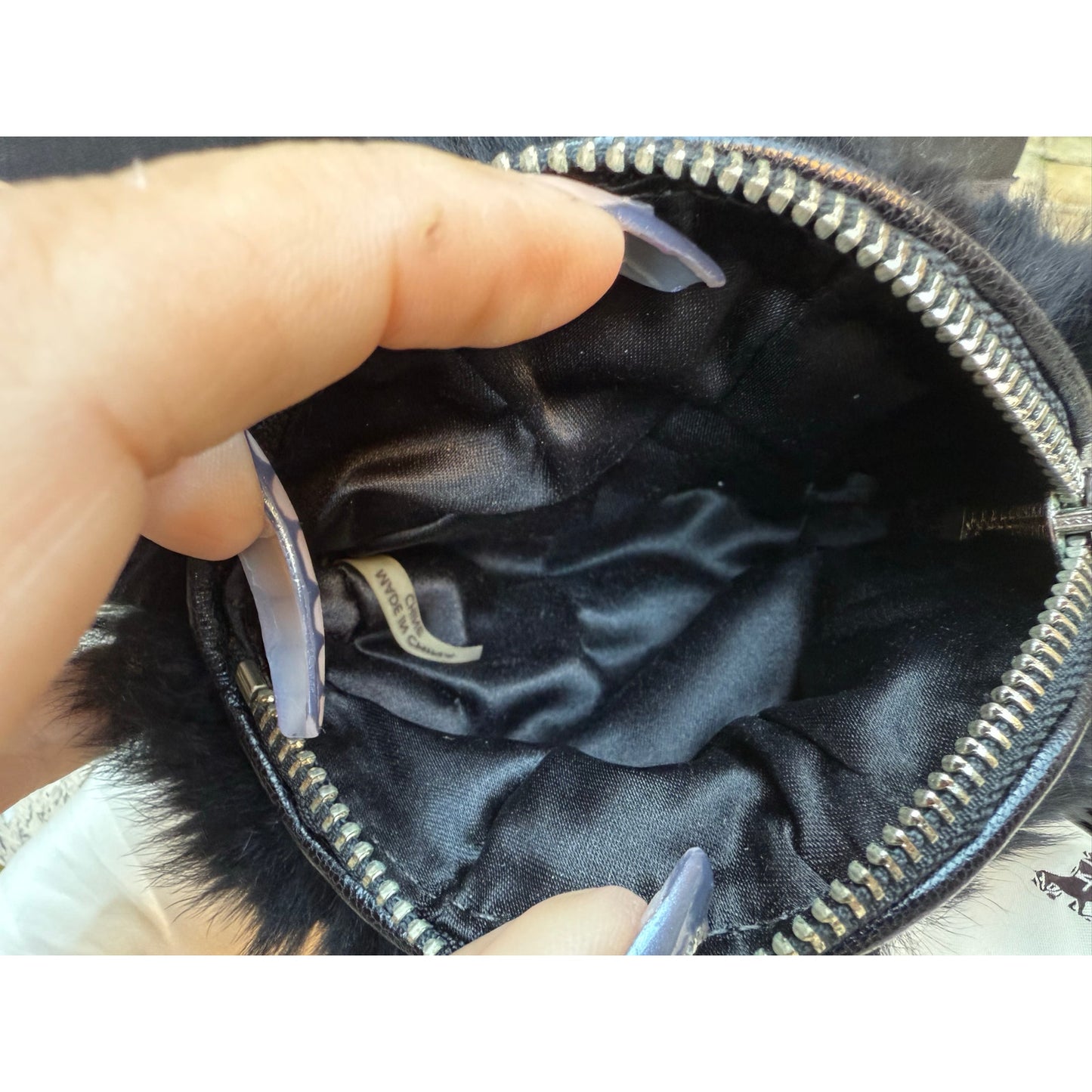 COACH MADISON RABBIT FUR WRISTLET NWT