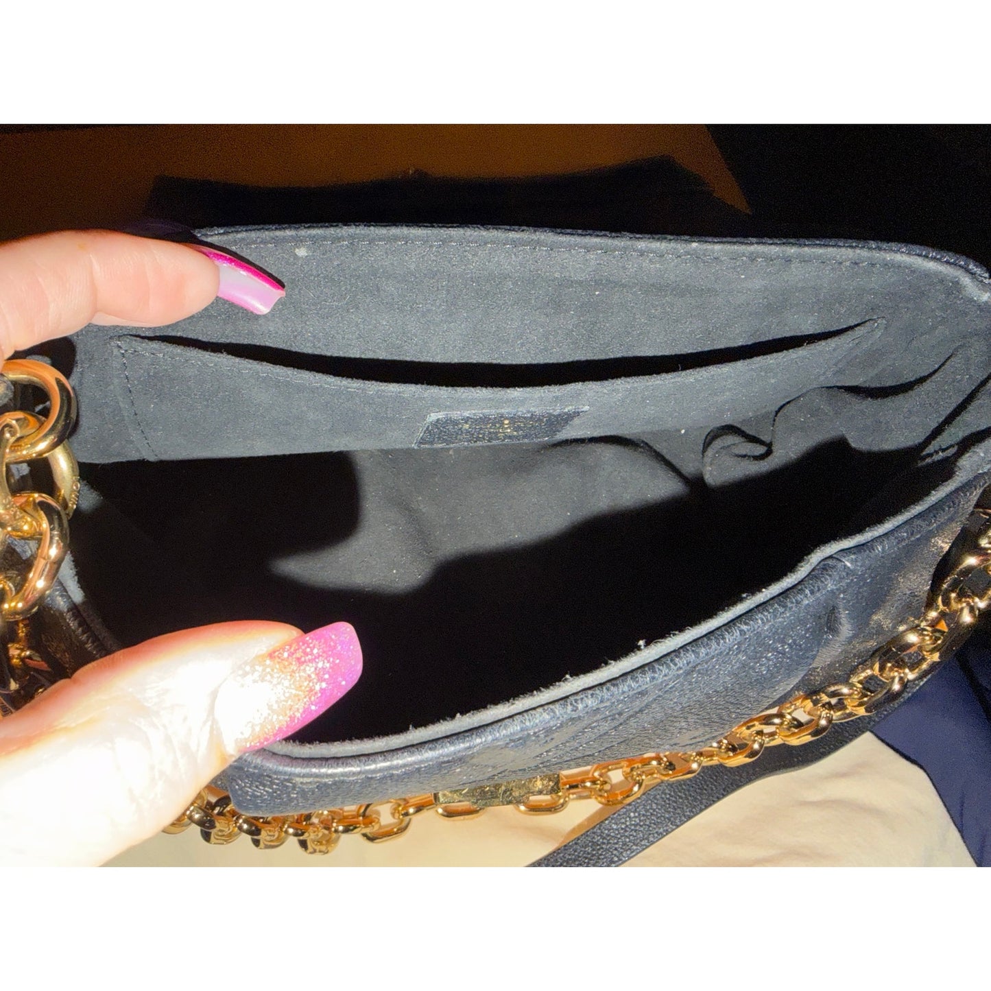 lillyscloset777 Louis Vuitton Favorite Black Empreinte Leather Used Once Full Inclusion