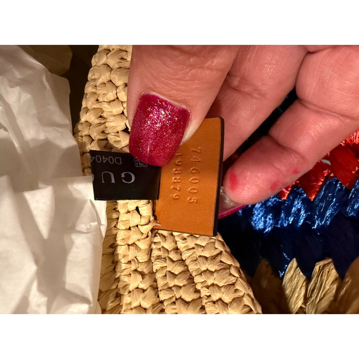 GUCCI BLONDIE RAFIA TOTE - LIMITED EDITION NWT 15.5 x 13 x 3.5