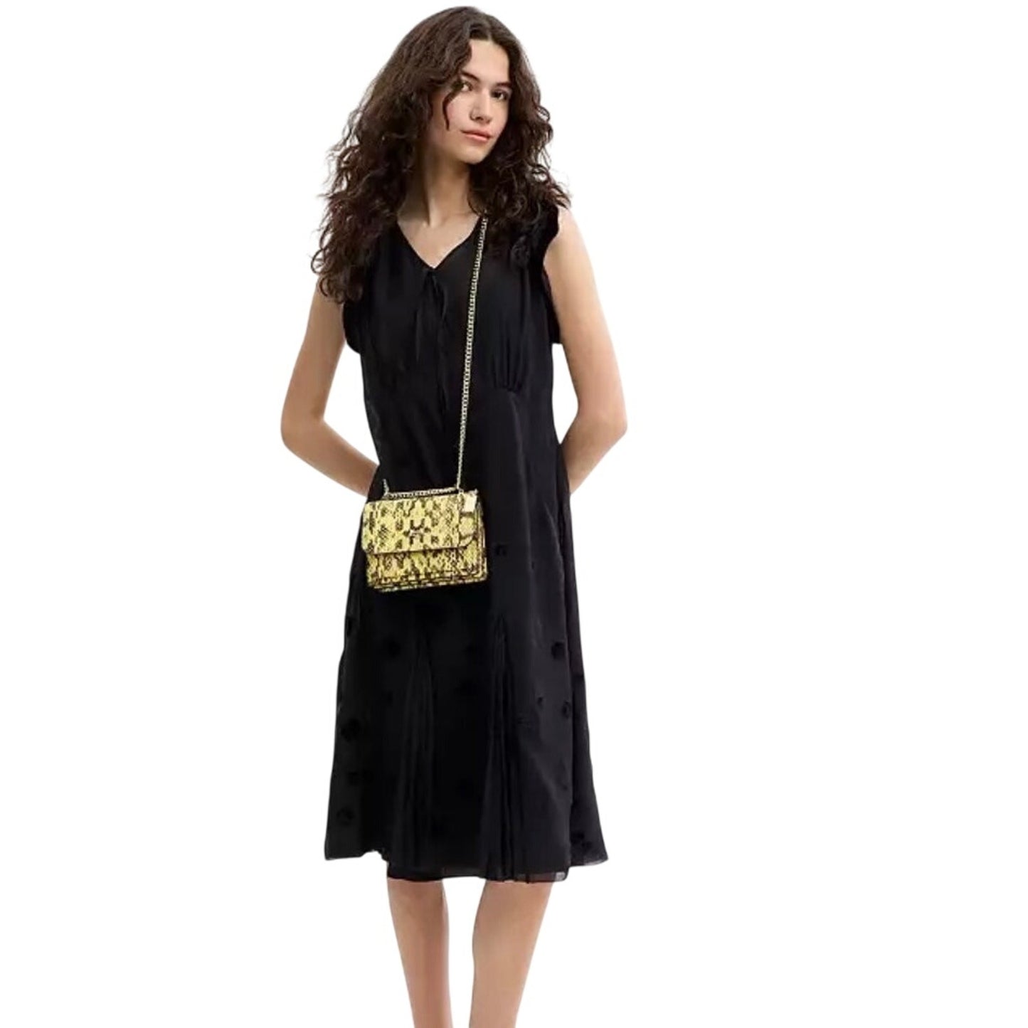 Coach Mini Klare Crossbody Bag Yellow Snake Embossed