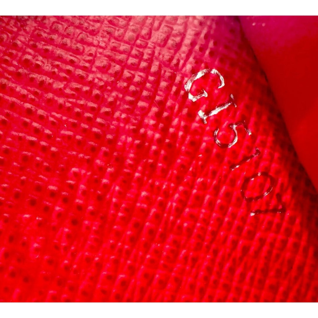 Louis Vuitton Blue & Red Epi Wallet Silver Hardware EUC