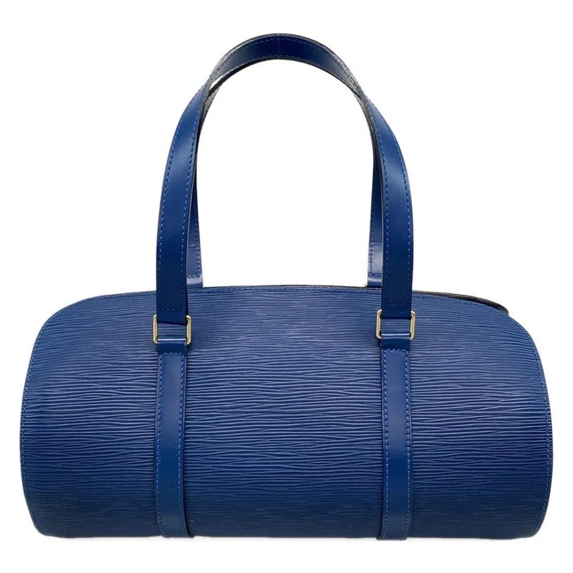 LOUIS VUITTON Soufflot Toledo Blue Epi Handbag W Pouch EUC