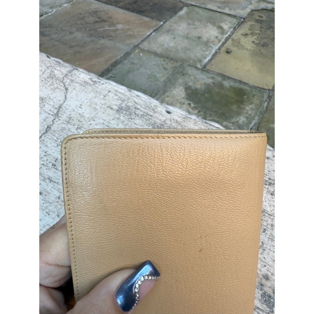 CHANEL CAVIAR LEATHER WALLET IN BEIGE