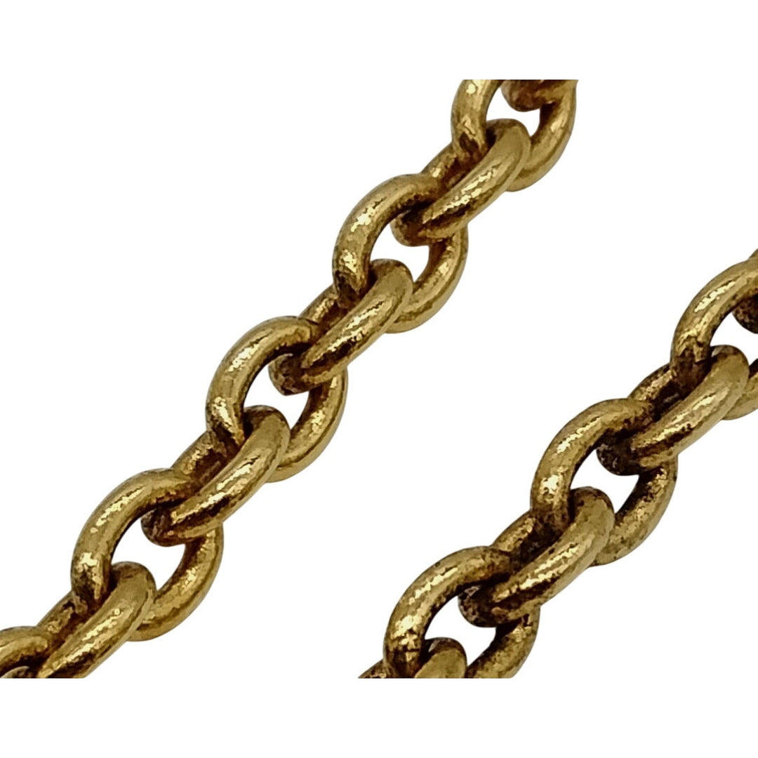 Chanel Vintage Coco Mark necklace with a Rhombus Pendant gold-plated metal.