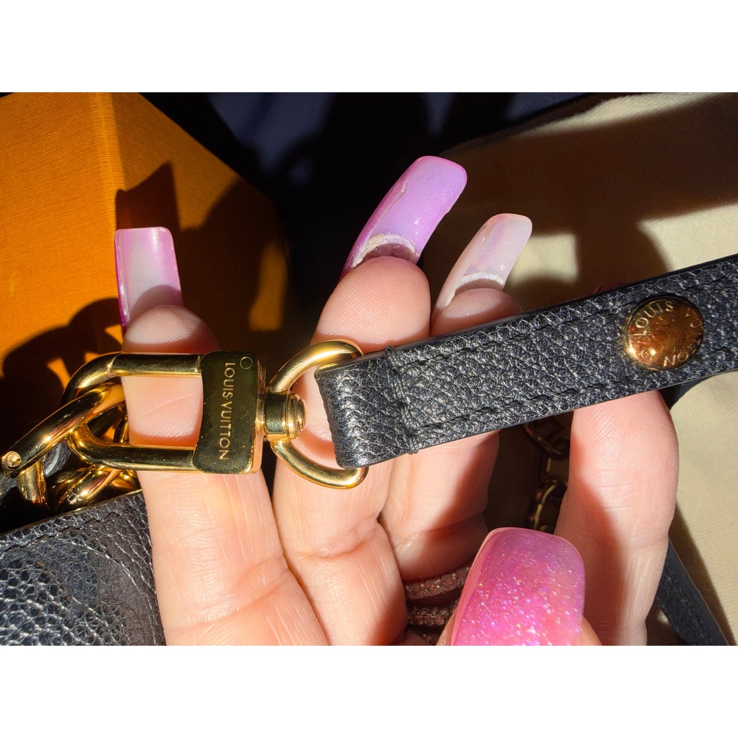 lillyscloset777 Louis Vuitton Favorite Black Empreinte Leather Used Once Full Inclusion