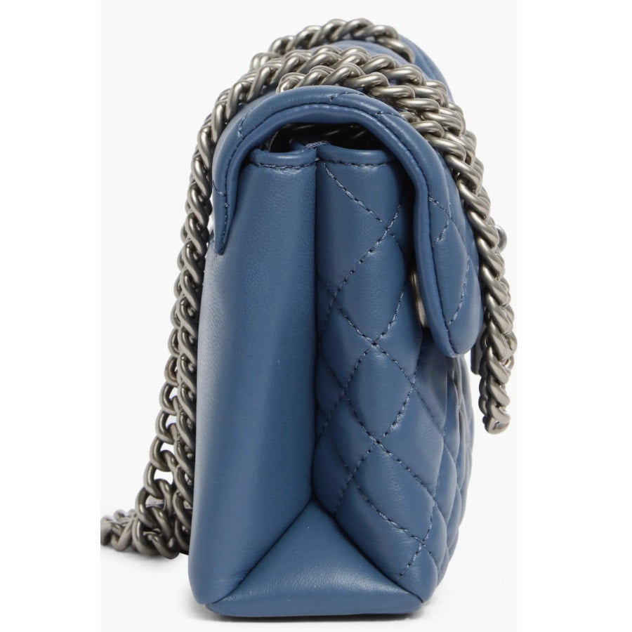 Kurt Geiger London Mini Brixton Lock Leather Shoulder Bag Blue NWT