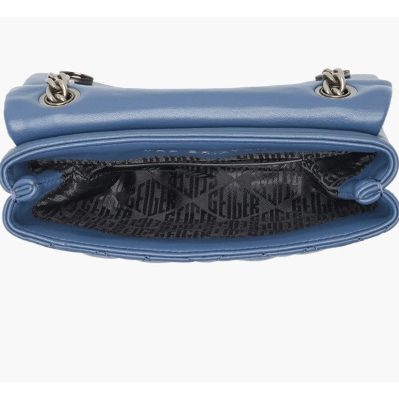 Kurt Geiger London Mini Brixton Lock Leather Shoulder Bag Blue NWT