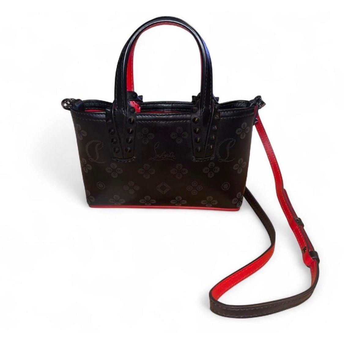 Christian Louboutin Loubinthesky Cabata Nano Tote Pristine Perforated Leather
