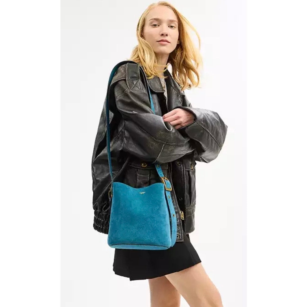 Coach Bleecker Bucket Bag Sea Blue NWT