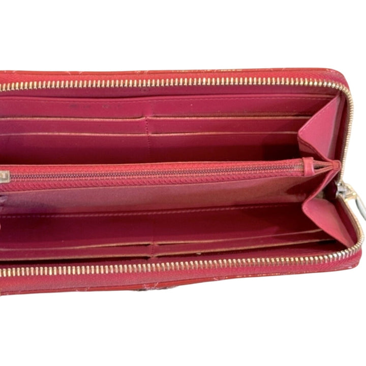 Chanel Patent Calf Skin Zip Around Wallet