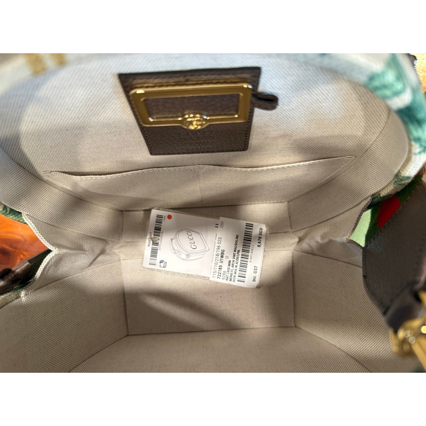 LIMITED EDITION GUCCI VINTAGE FLORAL HAT CASE / CROSSBODY NWT & COA MSRP $6890