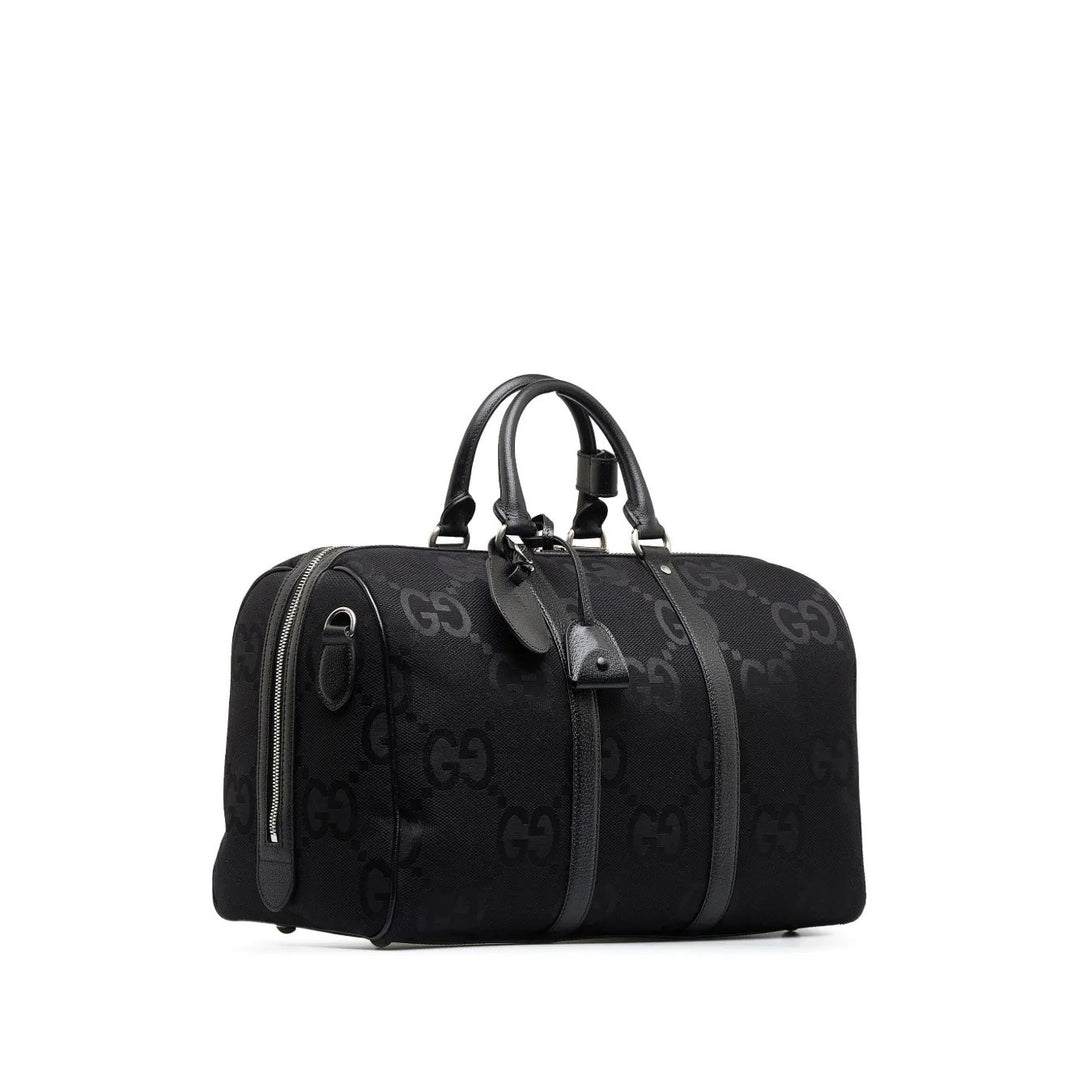 Gucci Jumbo GG fabric and leather duffle bag NEW