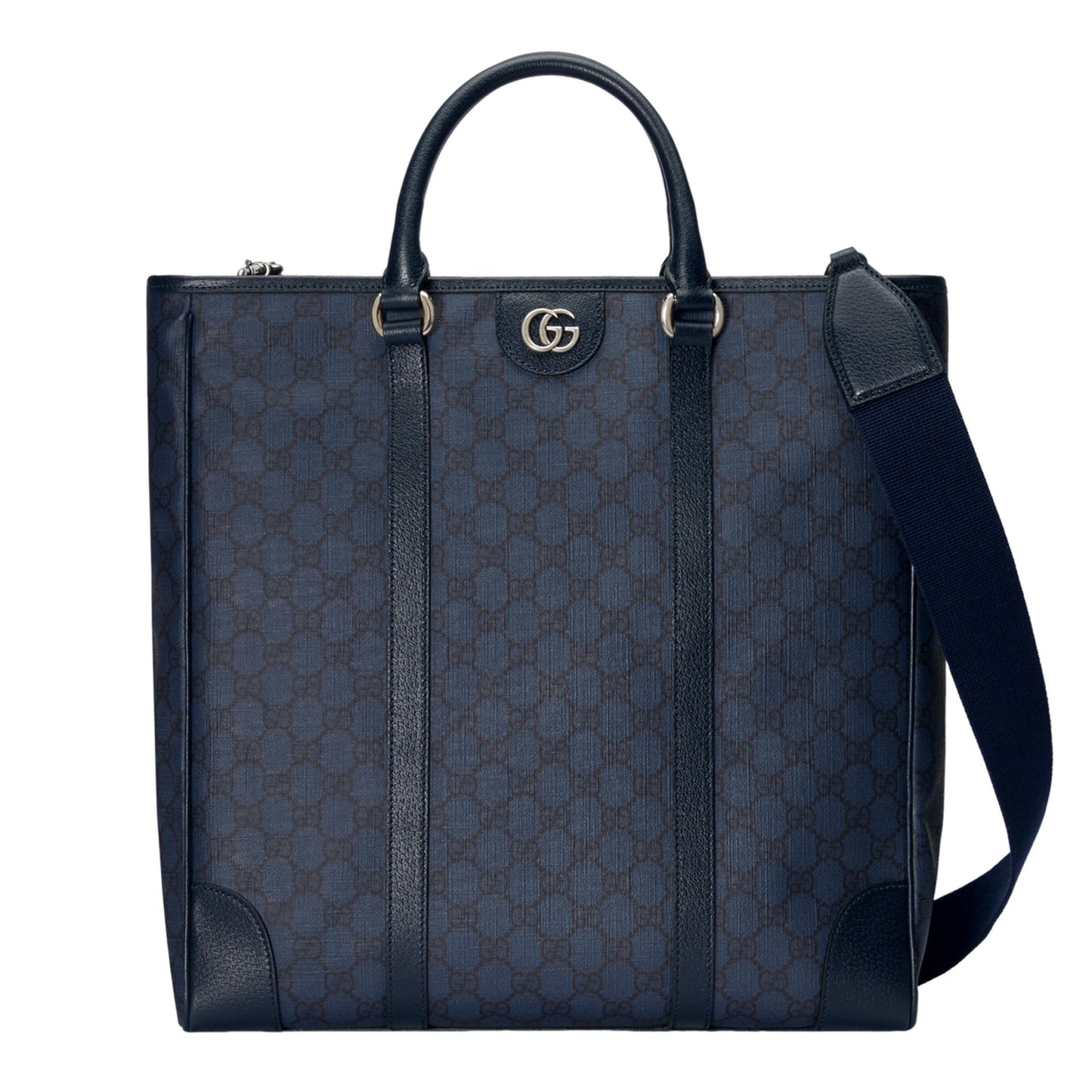 GUCCI Supreme Ophidia MEDIUM $3290 Blue/Black GG Canvas Tote Bag NWT