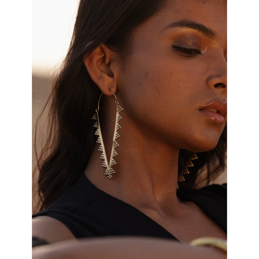 Selena Brass Earring