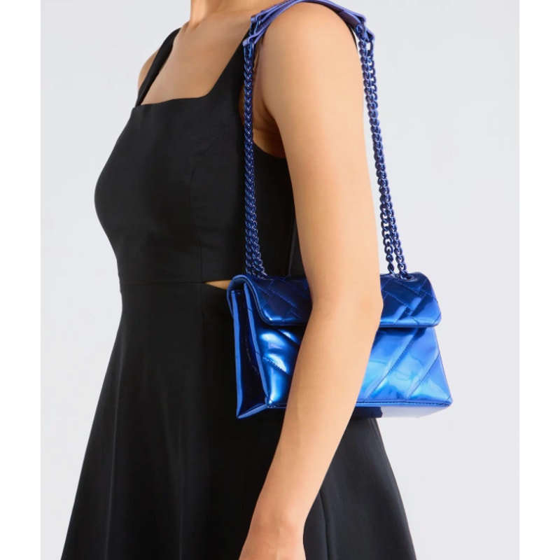 Kurt Geiger London Medium Kensington Metallic Convertible Shoulder Bag NWT