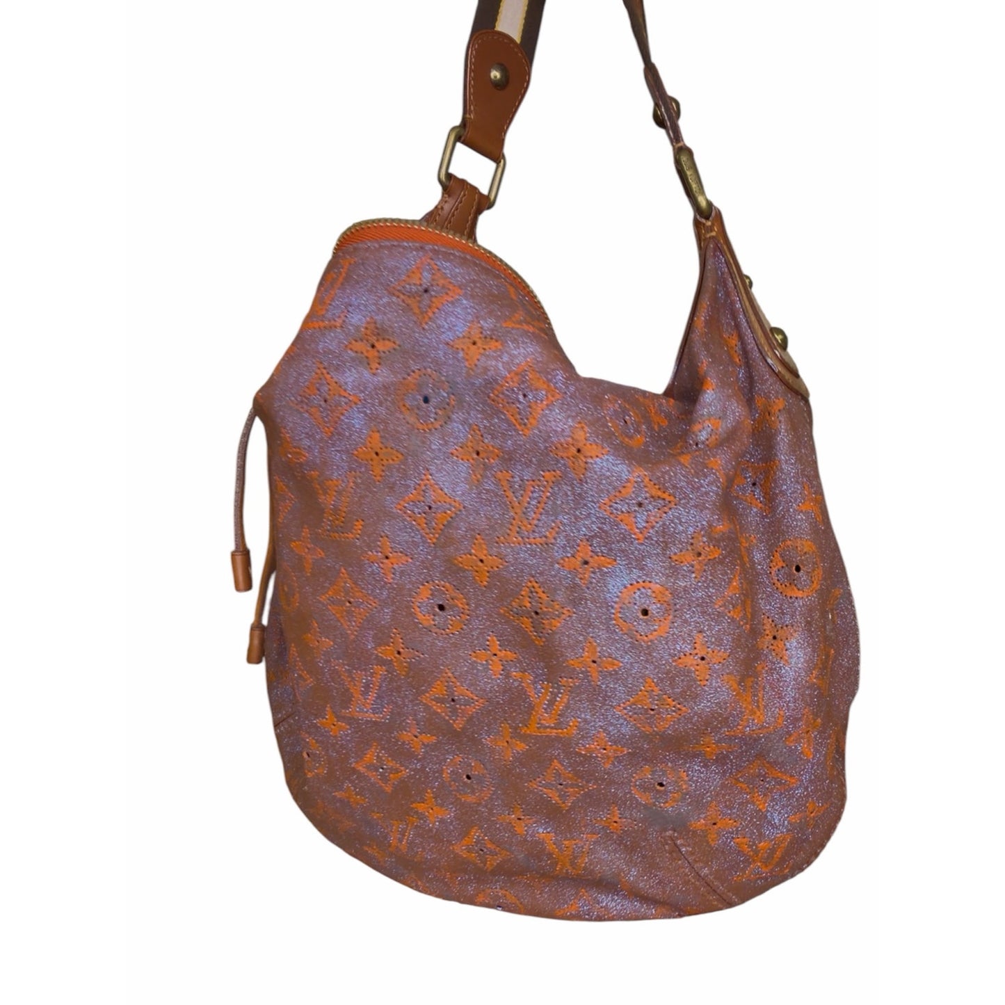 LOUIS VUITTON Runway 
Limited Edition Metallic Leather Onatah GM Bag