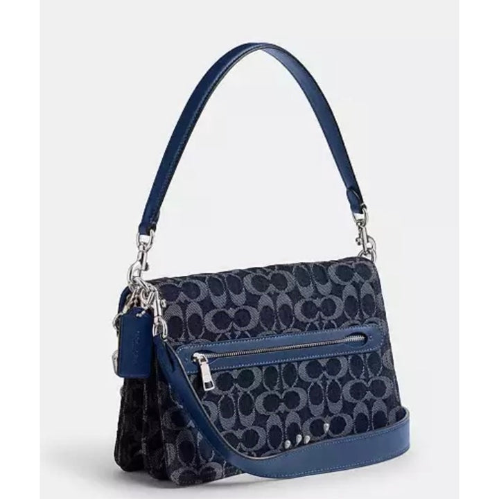 Coach Tabby Sugnature Denim 15 NWT