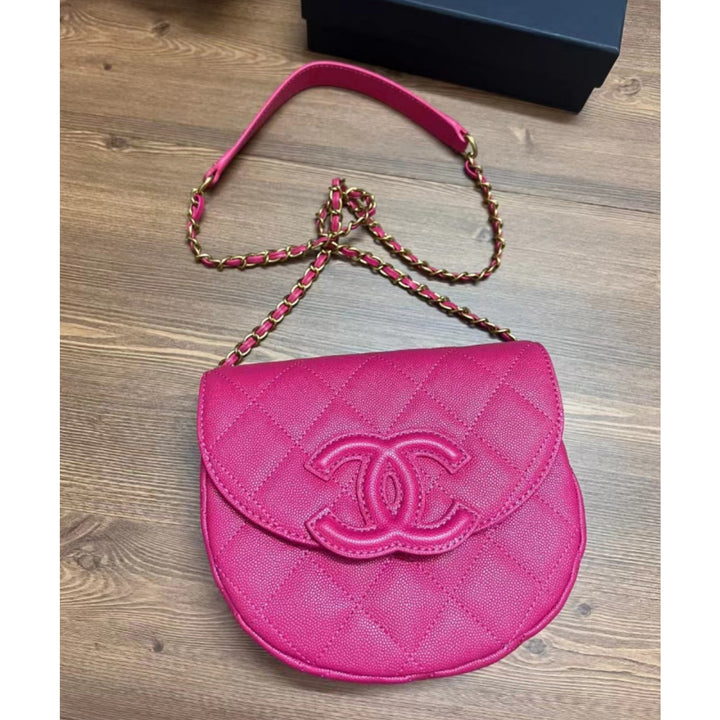 Chanel Beaute NEW Makeup Crossbody Pink DOUBLE CC W/ Box