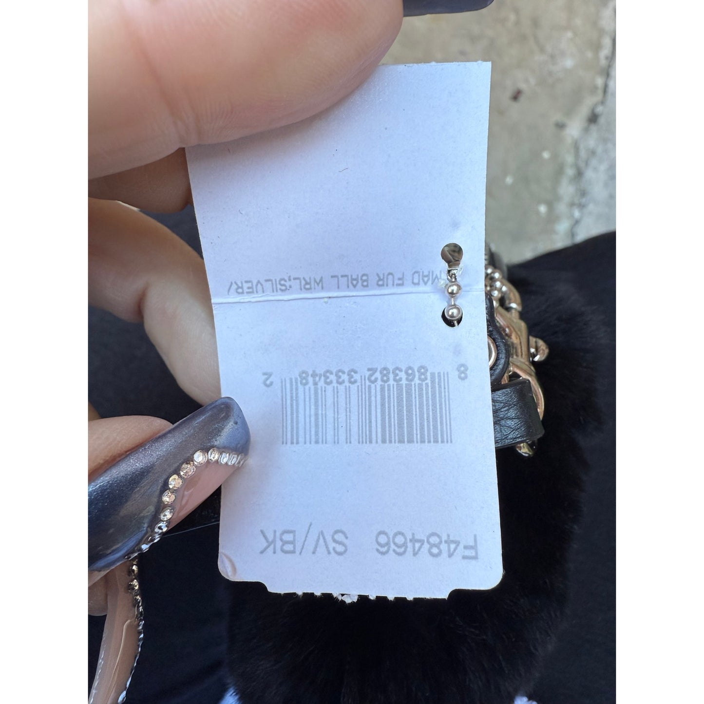 COACH MADISON RABBIT FUR WRISTLET NWT