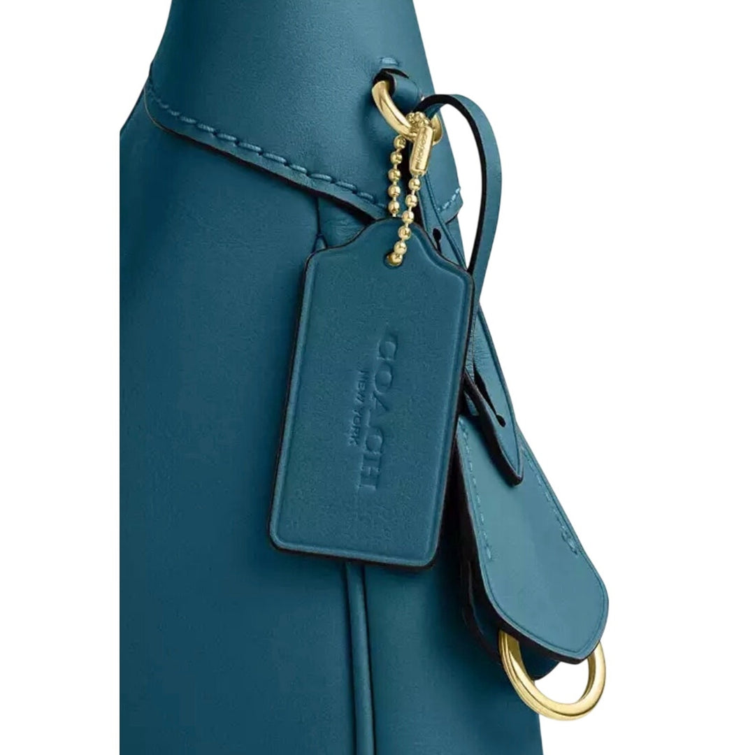 Coach Ella Shoulder Bag Teal W Gold Hardware NWT