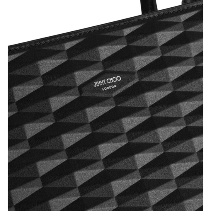 Jimmy Choo The Avenue M Diamond Embossed 3D Calf Skin Leather NEW FULL INCLUSION