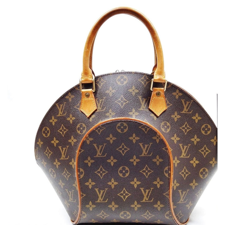 Louis Vuitton LV Hand Bag Ellipse MM Brown Monogram