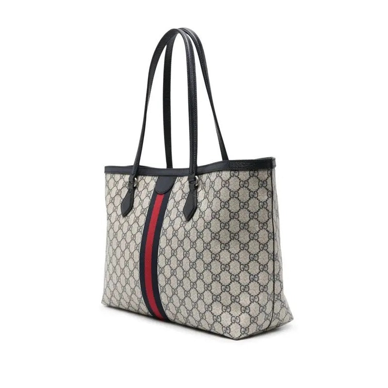 GUCCI Ophidia Gg Supreme Canvas Tote Bag Navy