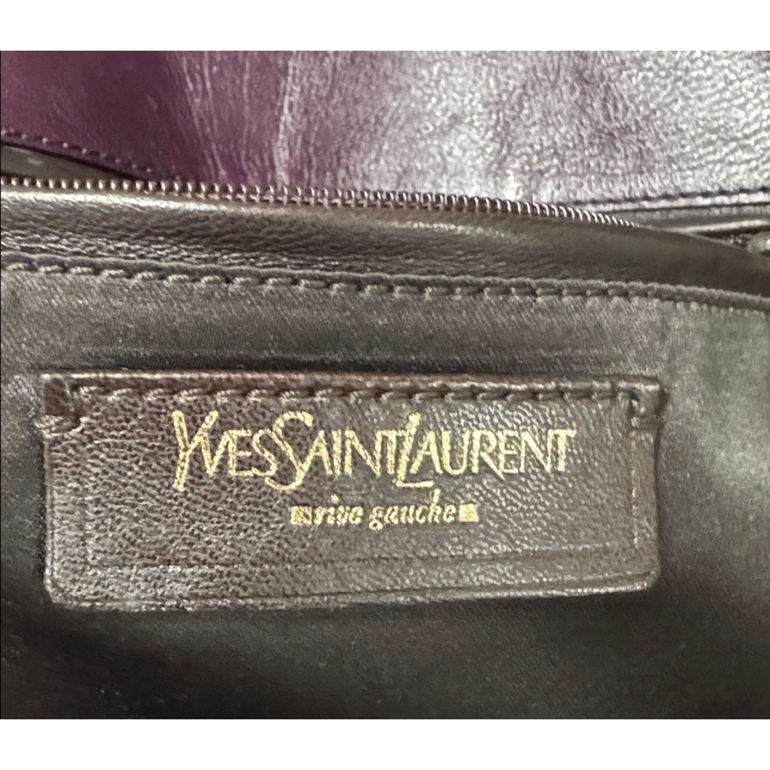 Yves Saint Laurent Purple Large Tribute Tote Bag EUC with COA