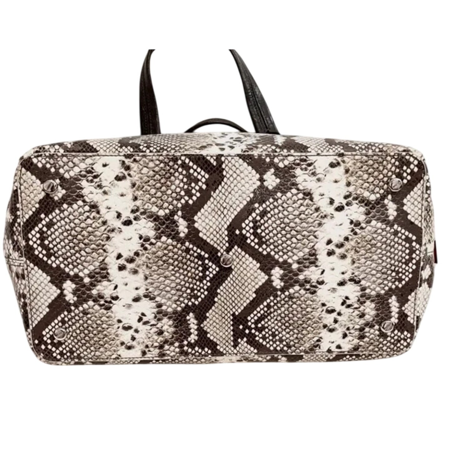HENRI BENDEL LARGE LEATHER SNAKE PRINT TOTE NWOT