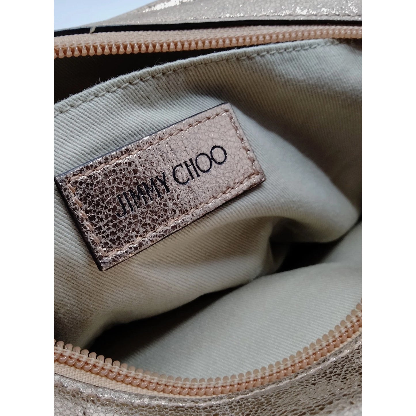 JIMMY CHOO Hand Bag Rose Gold Leather