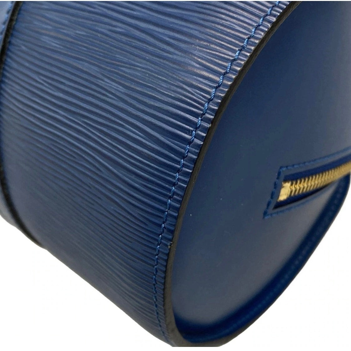 LOUIS VUITTON Soufflot Toledo Blue Epi Handbag W Pouch EUC