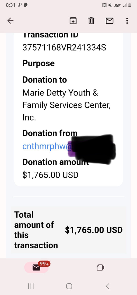 Cynthia for the cause Thank You for all of your support!  We pulled the winners last night and the donation was made!!   Please refer to the receipts below. Appreciate all of you