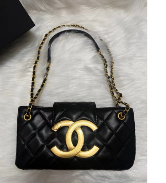 Chanel Beaute NEW Makeup Crossbody Black DOUBLE CC W/ Box