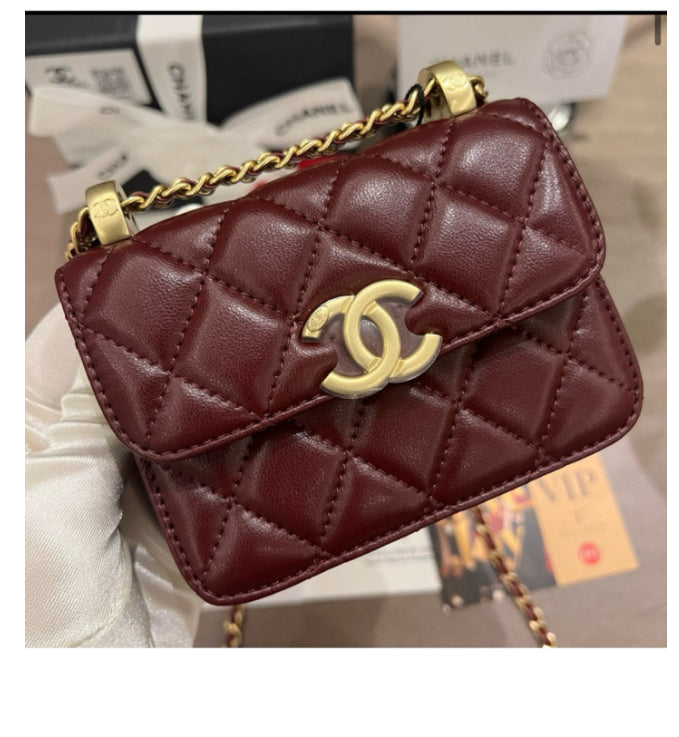 Chanel Beaute Quilted wine crossbody VIP