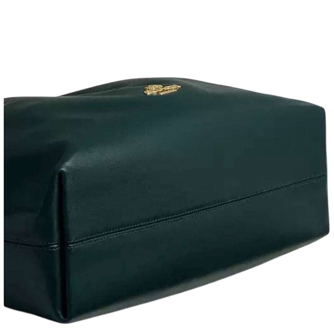 Coach Evelyn Dark Teal Leather Gold Hardware NWT