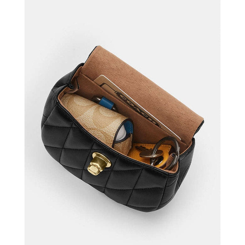 Coach Turnlock Card Case With Quilting NWT
