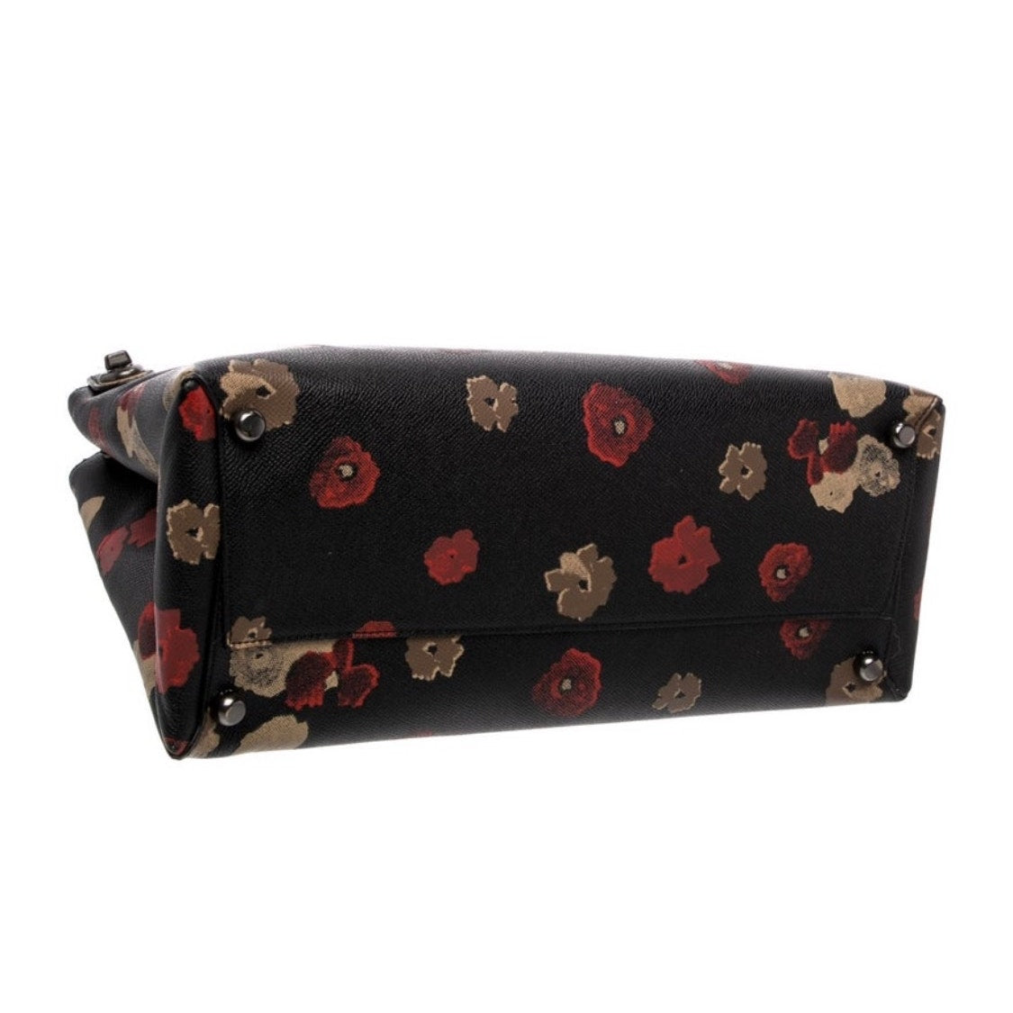 GORGEOUS COACH TURNLOCK BOROUGH BAG IN FLORAL PRINT LEATHER EUC