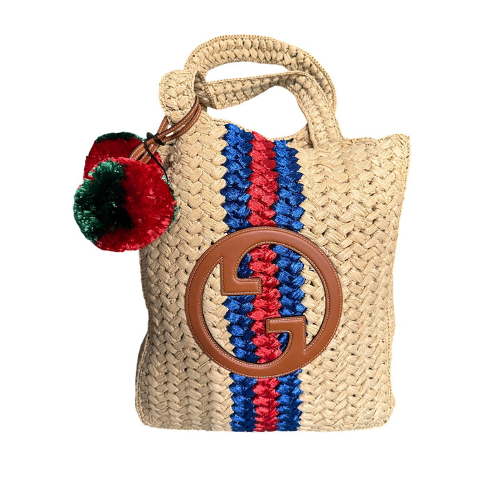 GUCCI BLONDIE RAFIA TOTE - LIMITED EDITION NWT 15.5 x 13 x 3.5