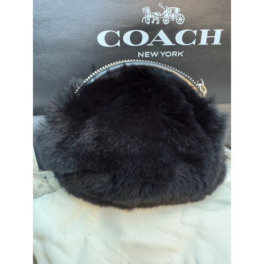 COACH MADISON RABBIT FUR WRISTLET NWT