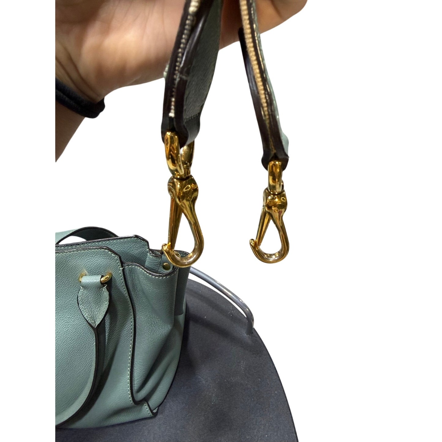 Burberry Buckle Bag in Blue/Green