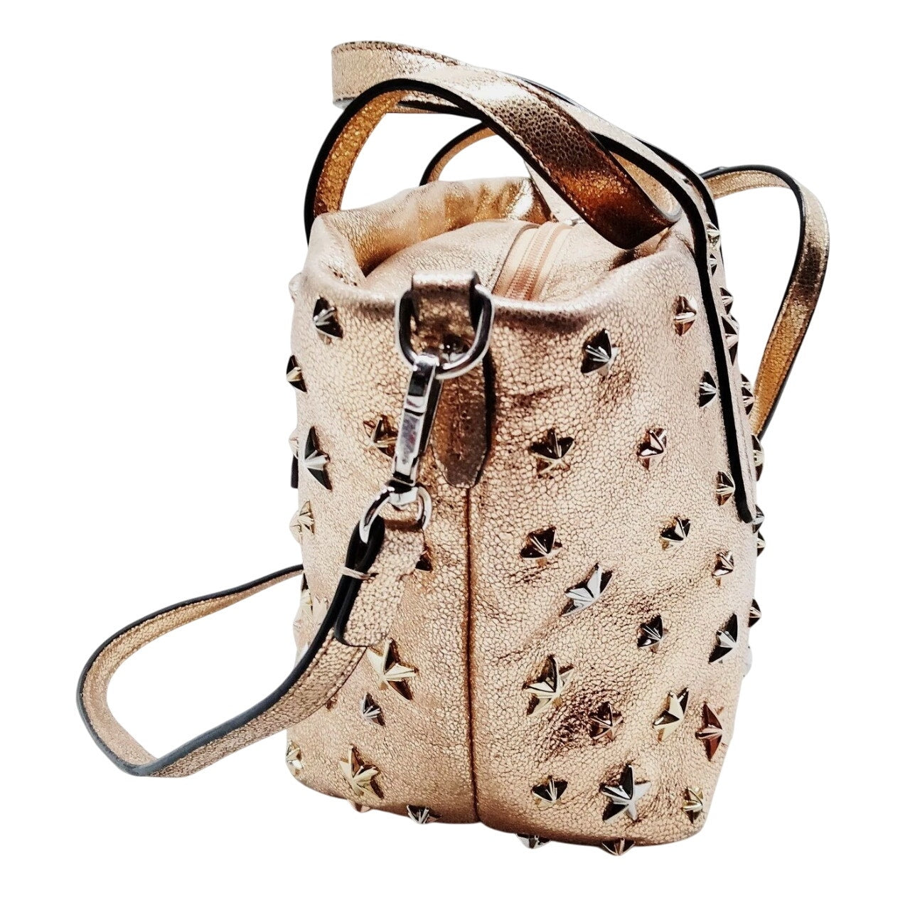 JIMMY CHOO Hand Bag Rose Gold Leather
