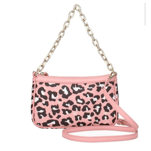 MCM AREN LEOPARD PRINT CHAIN LINKED SHOULDER BAG NEW W BOX AND DUSTBAG