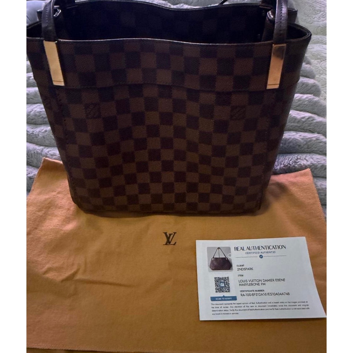 Louis Vuitton Marylebone Handbag Damier PM W/ COA