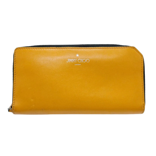 Jimmy Choo Yellow Zip Around Wallet