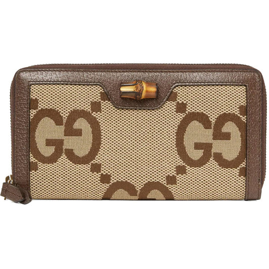 Gucci Diana Jumbo GG Bamboo Wallet NWT Full Inclusion