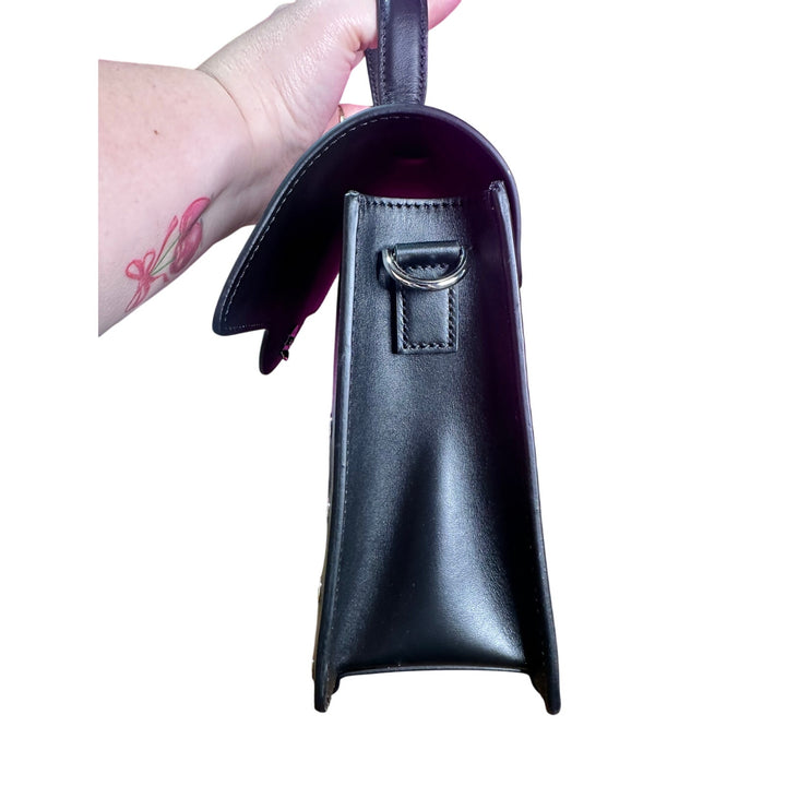 Versace Medusa calf leather eyelet shoulder bag