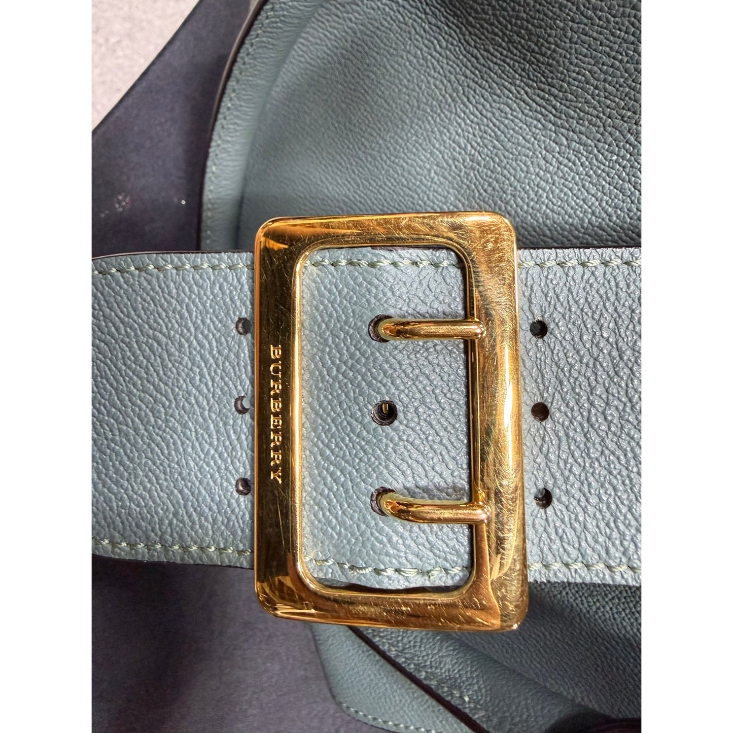 Burberry Buckle Bag in Blue/Green