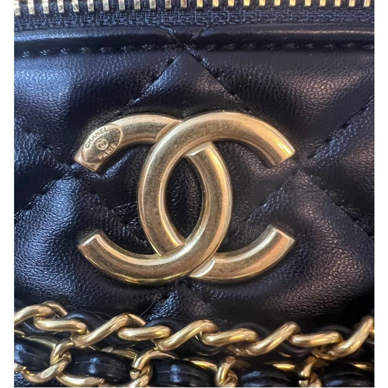 * NWB**BEAUTY CHANEL VEGAN LEATHER BELT BAG or CROSSBODYWITH VIP BOX