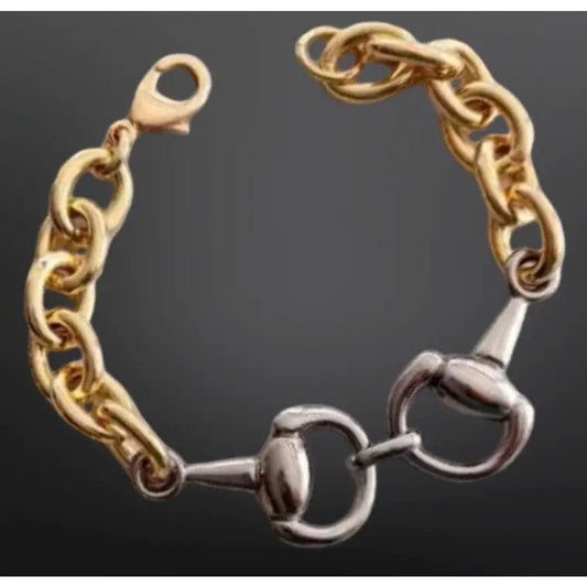 Western Stainless Steel Equestrian Snaffle Bit Bracelet